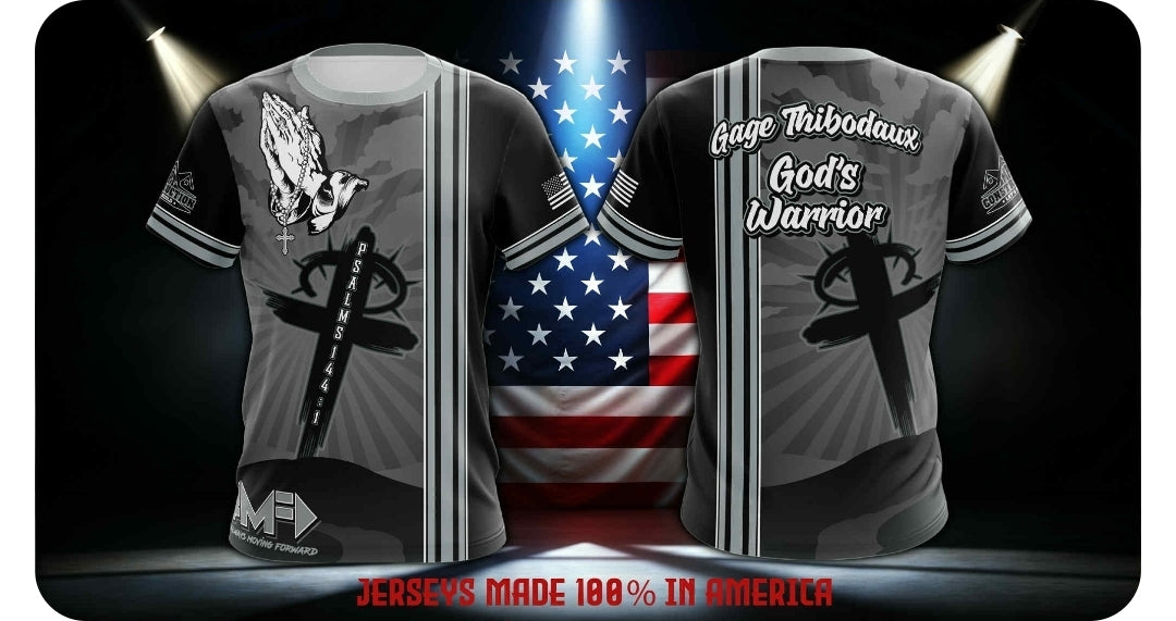 Gage Thibodaux “God’s Warrior” Official Fight Night Shirt