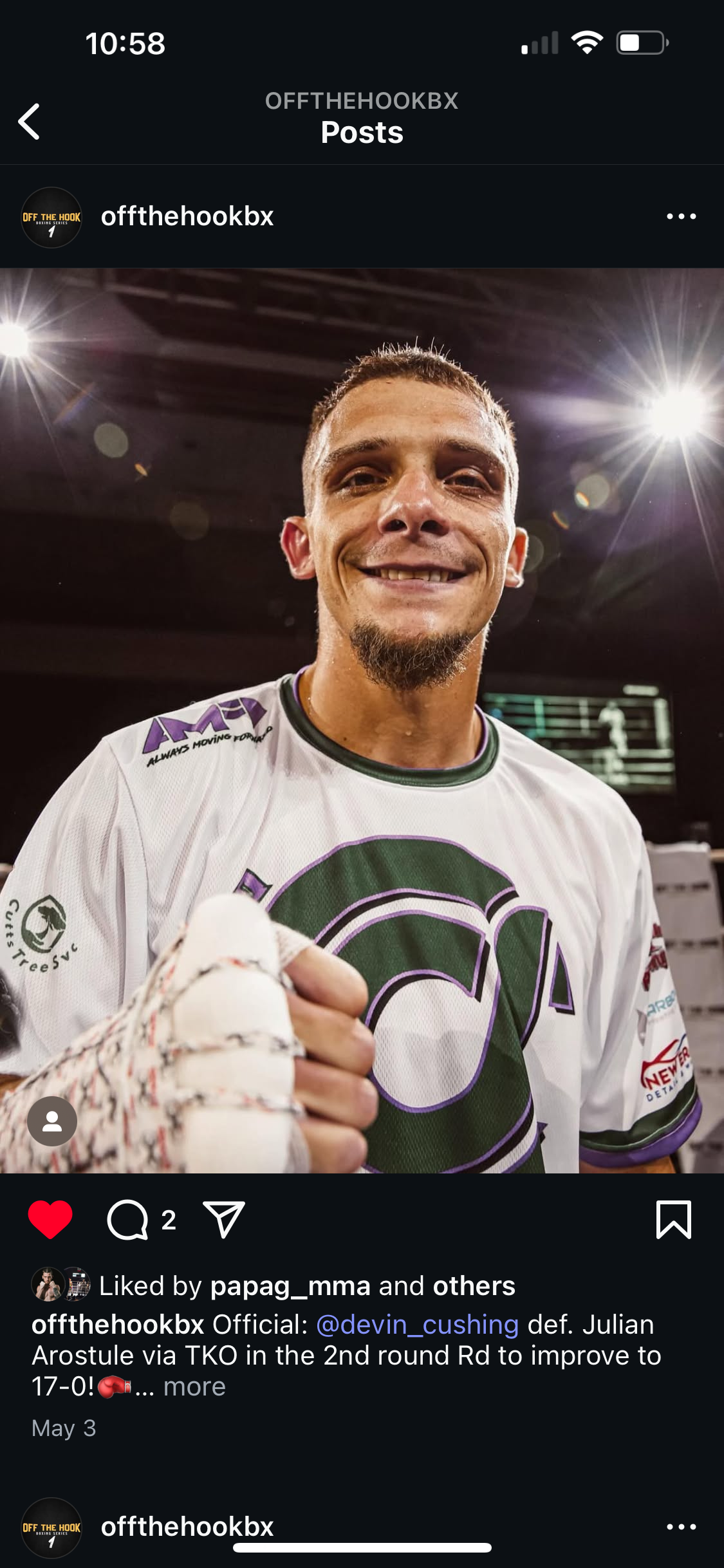 Devin Cushing OTH Boxing Official Fight Night Shirt